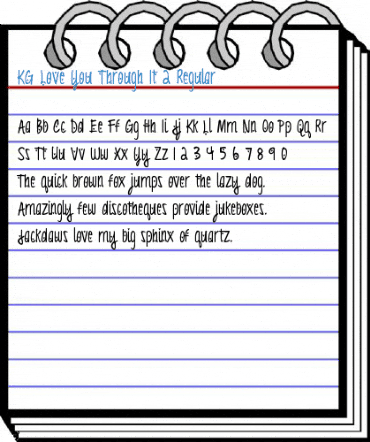 KG Love You Through It 2 Regular Font