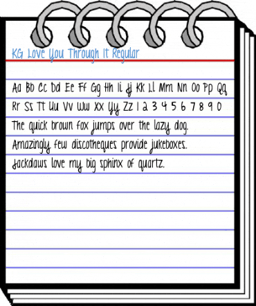 KG Love You Through It Regular Font