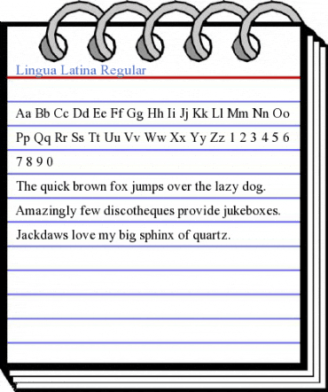 Lingua Latina Regular Font
