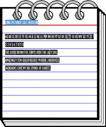 Long distance call Regular Font