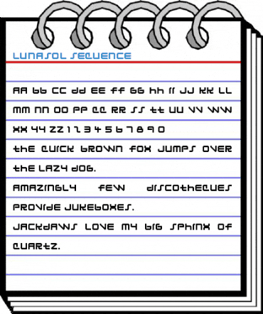 Lunasol Sequence Font