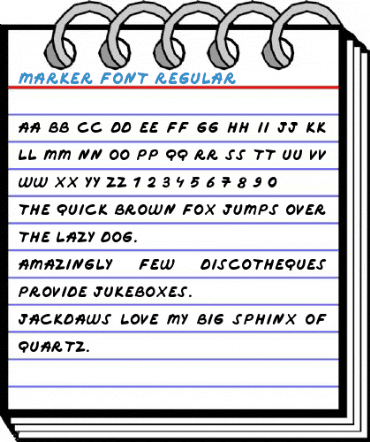 Marker Font Regular Font