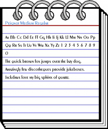 Peignot Medium Regular Font