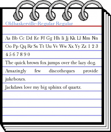 Oldbaskerville-Regular Regular Font