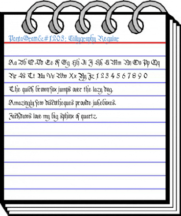 PentaGramҳ Callygraphy Regular Font