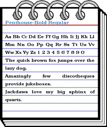Penthouse-Bold Regular Font