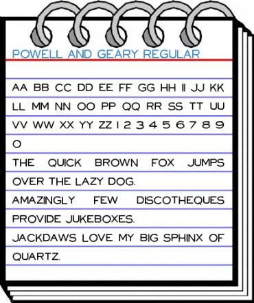 Powell and Geary Regular Font