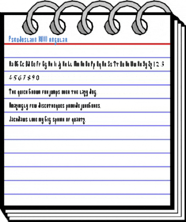Pseudoslave XVIII regular Font