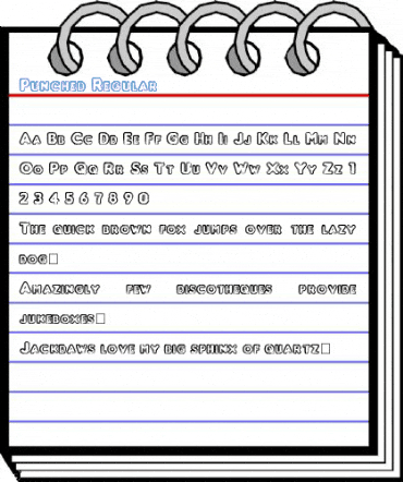Punched Regular Font