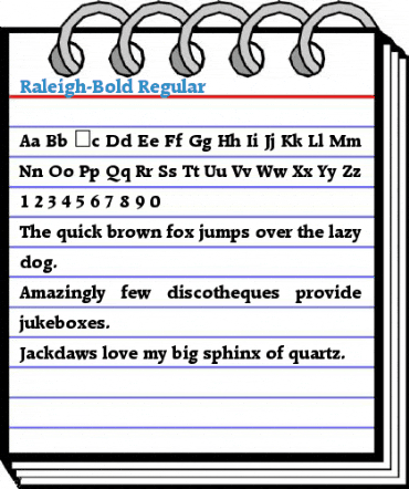 Raleigh-Bold Regular Font
