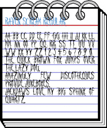 Raven Scream Regular Font