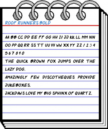 Roof runners Font