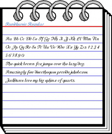 Rundkursiv Regular Font