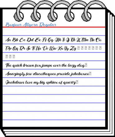 Bonjour Allgera Regular Font