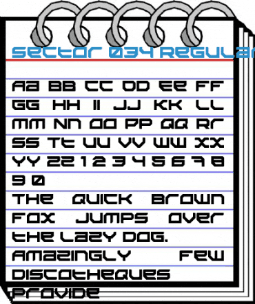 Sector 034 Regular Font