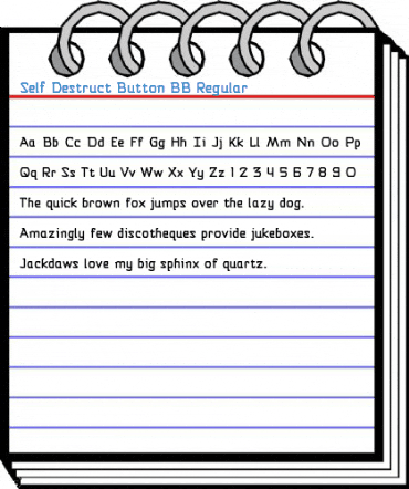 Self Destruct Button BB Regular Font