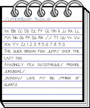 Slither!" Regular Font