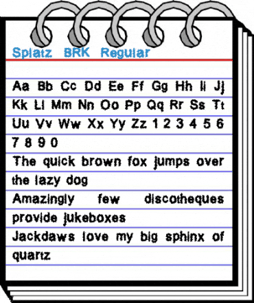 Splatz (BRK) Regular Font