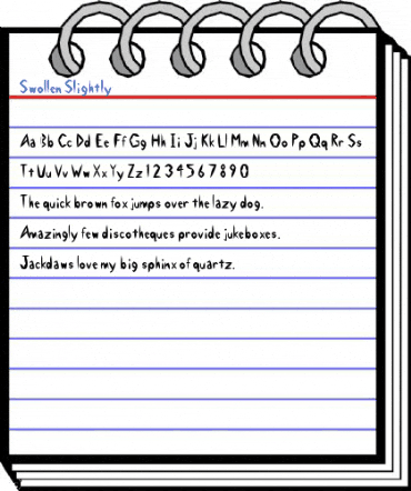 Swollen Slightly Font