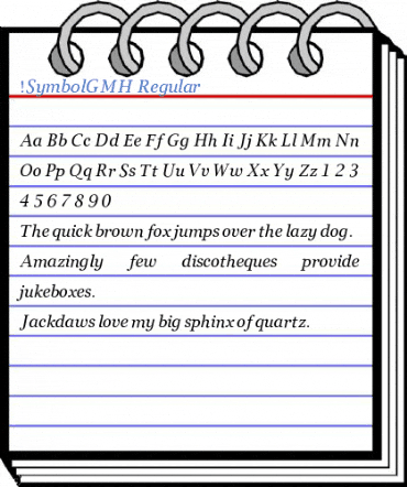 !SymbolGMH Regular Font