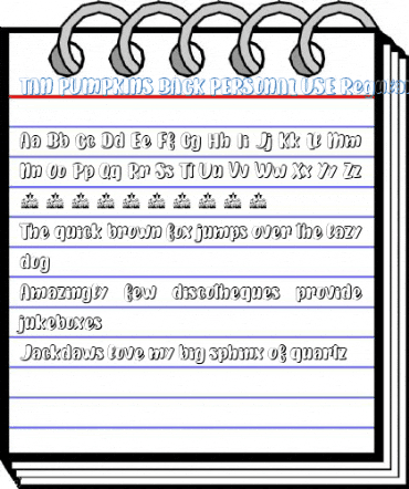 TAN PUMPKINS BACK PERSONAL USE Regular Font