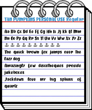 TAN PUMPKINS PERSONAL USE Regular Font