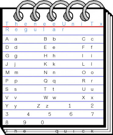TheneeUniTx Regular Font