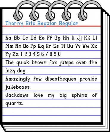 Thorny Bits Regular Regular Font
