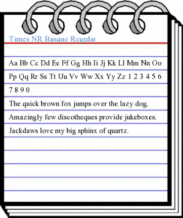 Times NR Basque Regular Font