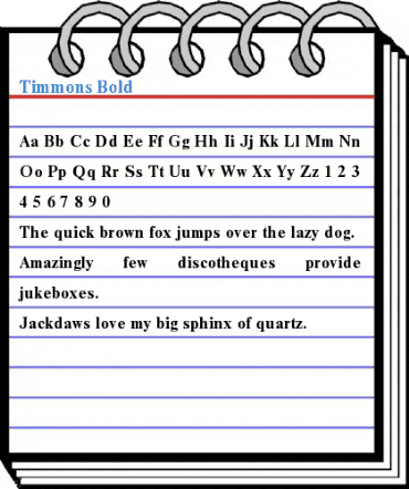 Timmons Font