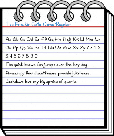 Too Freakin Cute Demo Regular Font