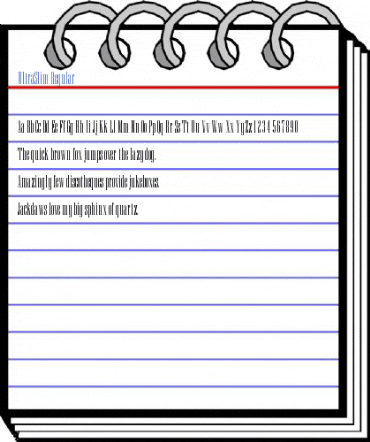 UltraSlim Regular Font