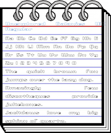 Unexplored Galaxies WO (BRK) Regular Font