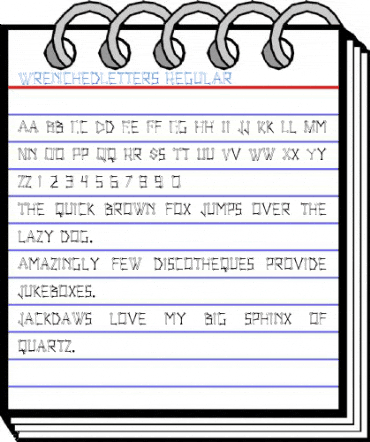 WrenchedLetters Font