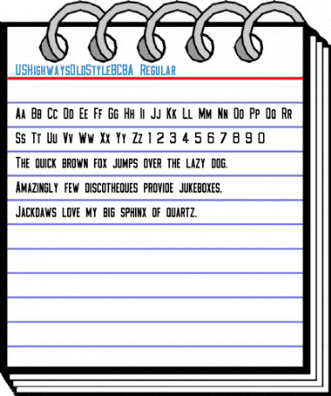 USHighwaysOldStyleBCBA Regular Font