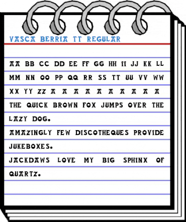 Vasca Berria TT Regular Font