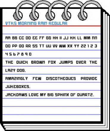 vtks morning rain Regular Font