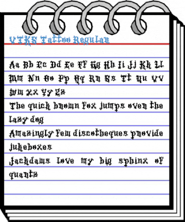 VTKS Tattoo Regular Font