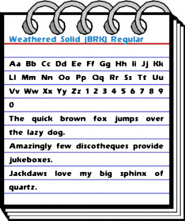 Weathered Solid (BRK) Regular Font
