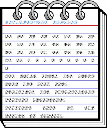 WhatPoss-Use Regular Font