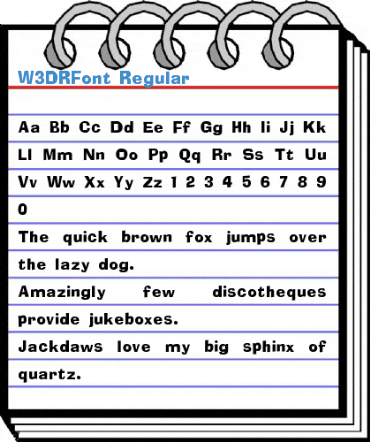 W3DRFont Regular Font
