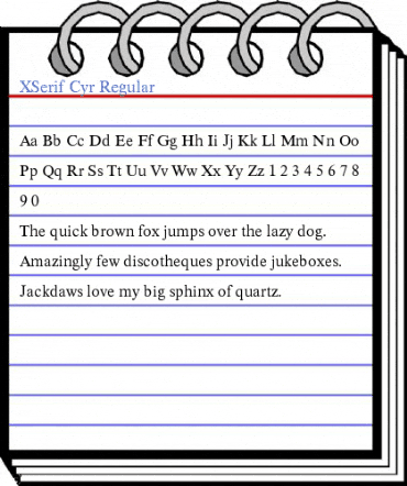 XSerif Cyr Regular Font