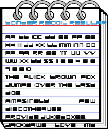 Yonder Recoil Regular Font