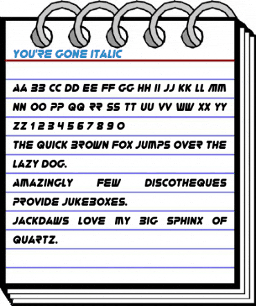 You're Gone Italic Font