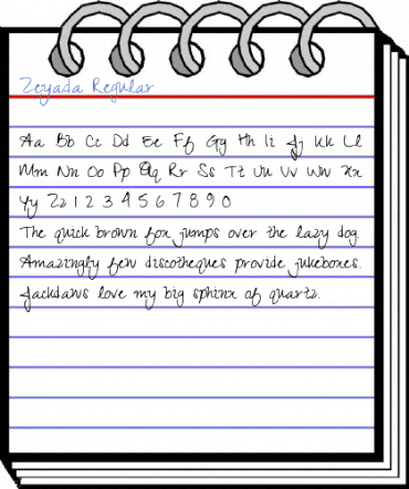 Zeyada Regular Font