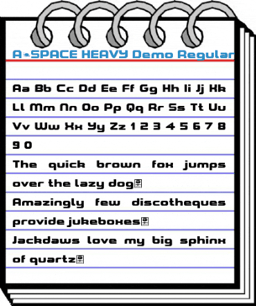 A*SPACE HEAVY Demo Regular Font