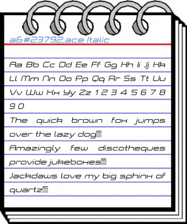 a峰ace Italic Font