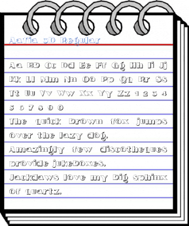 Aafia 3D Regular Font