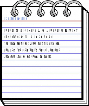 AC Framed Inverted Font