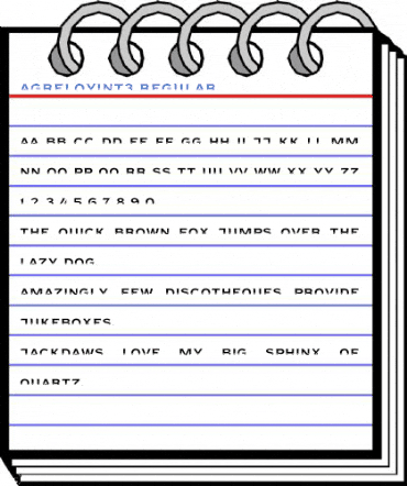 AgreloyInT3 Regular Font